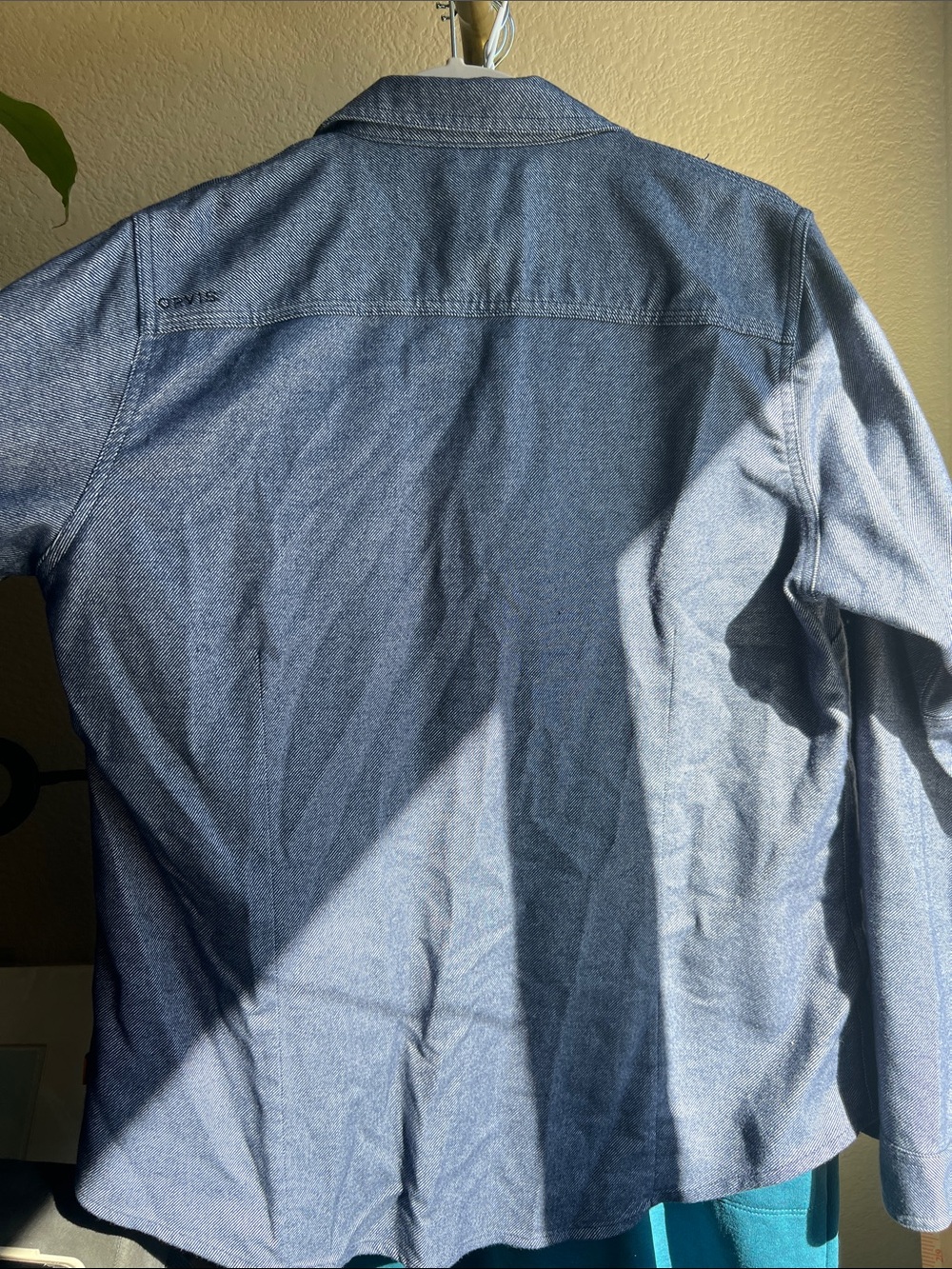 Orvis Pearl Snap Long-Sleeve stretch Denim Look Button-Down Shirt - Indigo Blue - Picture 6 of 10